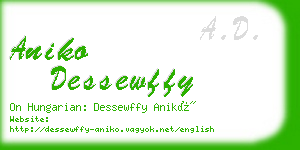 aniko dessewffy business card